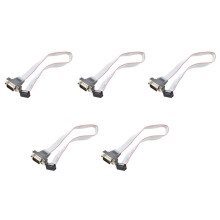 5X DB9 RS232 to 10 Pin Ribbon Cable Connector Adapter