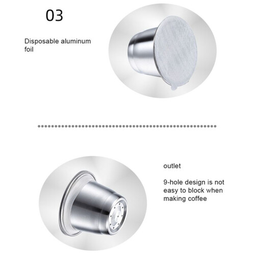 24Pcs for  Stainless Steel Refillable Coffee Capsule Coffee Filter Reusable Coffee Pod Reusable Cafe Machine 2