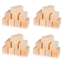 32X Basswood Carving Blocks 4 X 2 X 2 Inch, Large Whittling Wood Carving Blocks Kit voor Kids Volwassenen Beginners of Expert