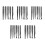 30PCS Precision Tweezer Set Plastic Anti Static Tool Kit Size 1/2/3/5/6/8(Black) 1