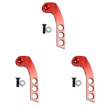 3X Ajustador Balanceador de Fita de PescoçO Transmissor de Metal de 4 Furos para Controle Remoto Futaba Radiolink Frsky X9D RC, Vermelho Vertical