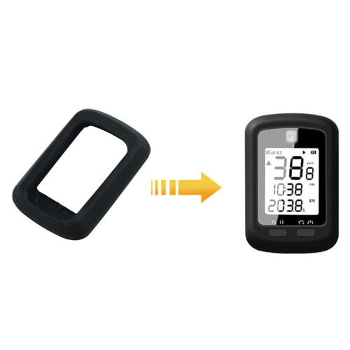 2X Bicycle Computer Protective Cover Silicone Case for XOSS G + GPS Speedometer Code Waterproof Stopwatch Sleeve-Black 2