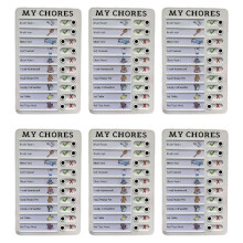 6X Checkliste für Meine Aufgaben Memo Plastik Tafel, Abnehmbare und Wiederverwendbare Kreative Memo Checkliste für Check Elemente und Formular