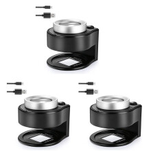 3st 30X Loepvergrootglas met 6 LED-Lampjes, Oplaadbare Draagbare Desktop Metalen Juweliersloep, Vergrootglas met Licht