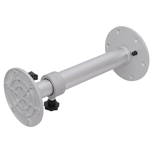 2X Adjustable Table Pedestal Detachable Table Base Stand Leg Base Aluminum Alloy Table Base Silver White 1
