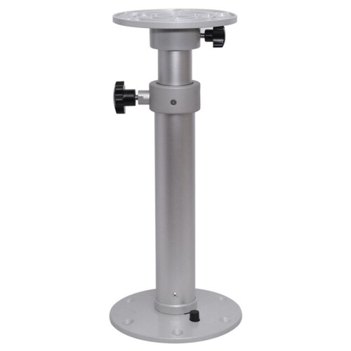 2X Adjustable Table Pedestal Detachable Table Base Stand Leg Base Aluminum Alloy Table Base Silver White 2