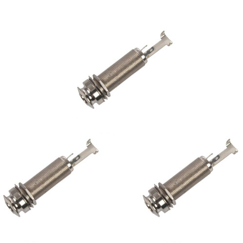3X Mono Long Input Output Threaded Guitar  Jack NEW 1/4 Inch