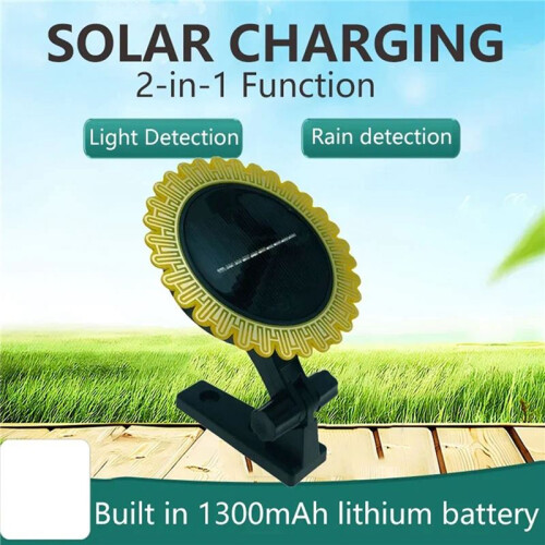 2X Tuya  Zigbee Rain Sensor with Light Detector Solar Operated IPX6 Waterproof Rain Detector Remote Control 1