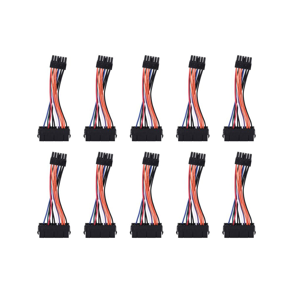10X Psu Atx 24Pin Female To 12Pin Male Power Supply Sleeved Cable Cord 18Awg Wire For Q87h3-Am Q87h3 Motherboard 6033071313865