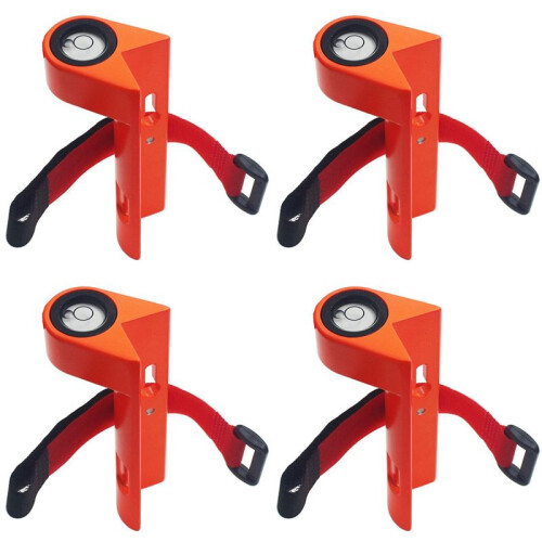 4X Centering Pole Carbon Fiber Pole Leveler Bubble Assembly Right-Angle Level Strap Portable Vertical Level Orange