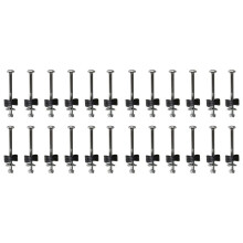 Trampoline Screws Kits, 24Pcs Galvanized Steel Trampoline Screws Fixing Accessories for Trampoline Assembly Replacement
