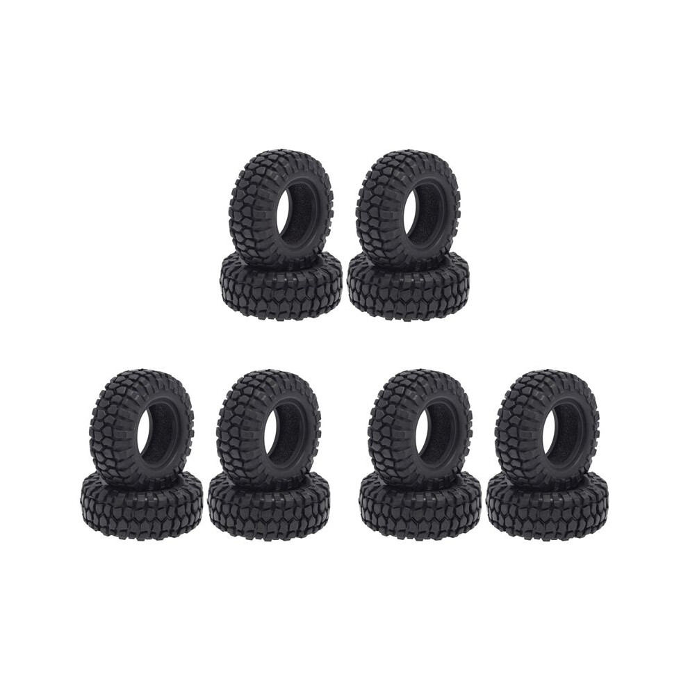 12Pcs 48Mm 1.0 Soft Rubber Wheel Tires Tyre For 1/24 Rc Crawler Car Axial Scx24 90081 Axi00002 Upgrade Parts 6133387887507
