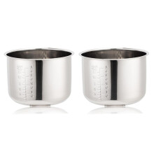 2X Stainless Steel Rice Cooker Inner Pot 5L,with Scale for Rice Pot Rice Cooker Rice Cooker Inner Pot Rice Pot