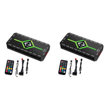 2X Controlador ARGB 5 V y 3 Pines, Concentrador de Ventilador PWM 4 Pines, Concentrador de Ventilador PWM ARGB para Ventilador de Caja de Computadora