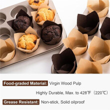 600 Moldes para Cupcakes de Tulipán, Soportes para Moldes para Muffins para Tazas para Hornear, Envoltorios para Cupcakes A Prueba de Grasa para