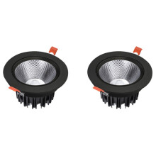 2X Éclairage de Plafond à LED Plafonniers Ronds Luminaires Encastrés Luminaire de Plafond Domestique Anti-Éblouissant Super Lumineux