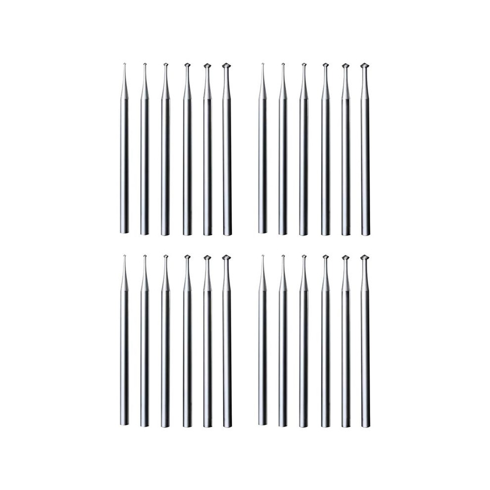 24Pcs 90Âº Burr Set - 3/32Inch Shank Jewelry Making Setting Burs For Lapidary 008-023 4712997447657