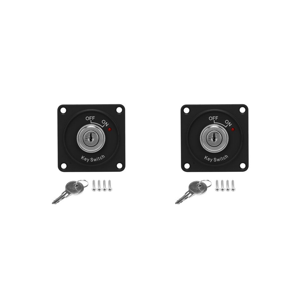 2X Universal 12V Car Boat Motorcycle Ignition Key Ignition Panel 2Position With 4 Keys 6032763356647
