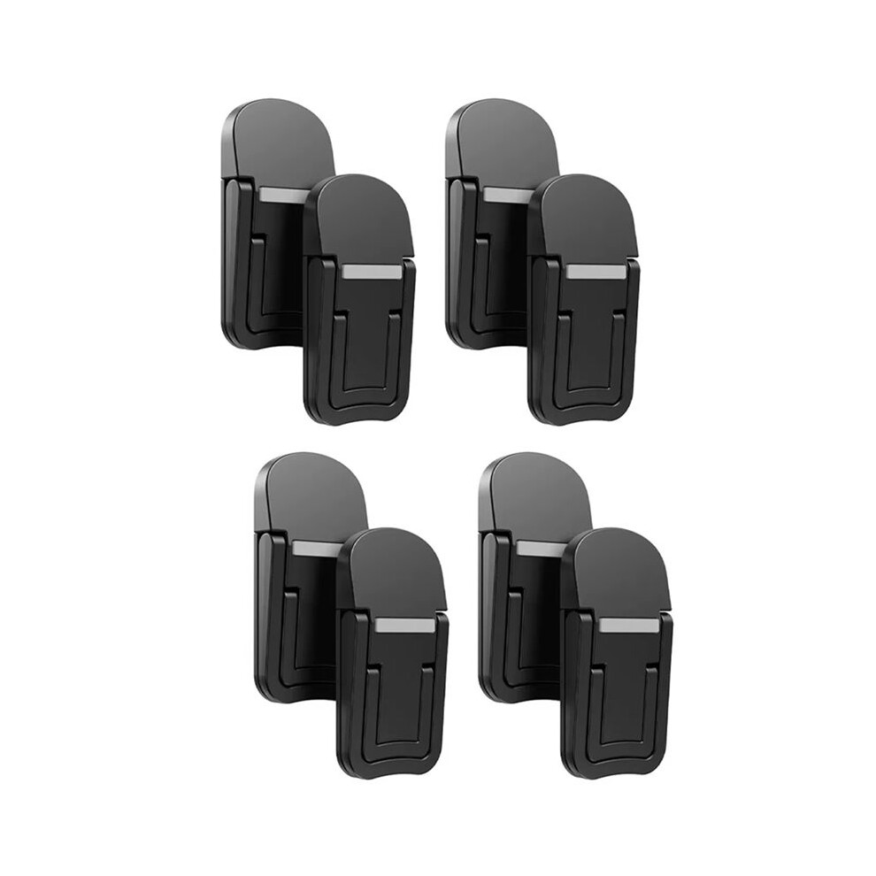 8Pcs Portable Laptop Stand Computer Riser Lift Self-Adhesive Foldable Invisible Notebook Adjustable Height Stand Black 6031650226377