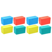 8x Karteikartenhalter-Box, 7,6 X 12,7 cm, Organizer-Etui für Flash-Notizkarten, 7,6 X 12,7 cm Karteikarten-Aufbewahrungsbox, 4 Farben-Packung