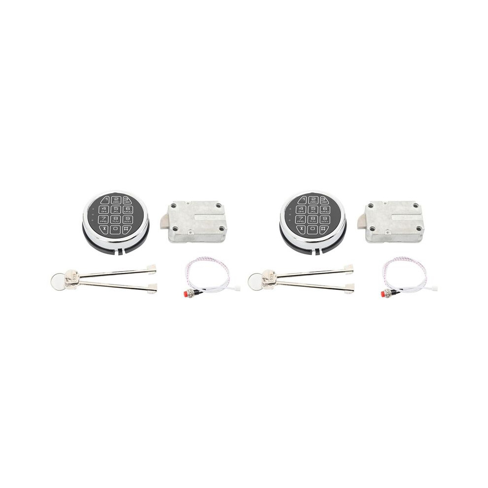 2X Electronic Safe Lock With Solenoid Lock & 2 Override Keys,Chrome Keypad Security Fireproof Safe Box And More 6031120211087