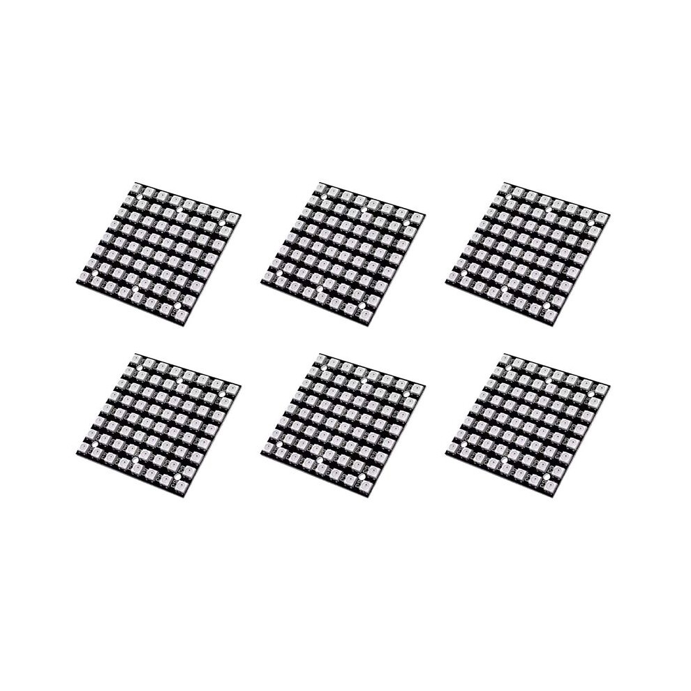 6X Ws2812 Led 5050 Rgb 8X8 Led Matrix Ws2812b 8X8 64-Bit Full Color 5050 Rgb Led Lamp Panel Light 6031337831702