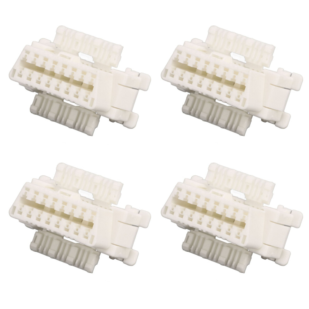 Durable 10Pcs 16Pin Obd2 Female Connector For Car Diagnostic Scanner White 5091371062402