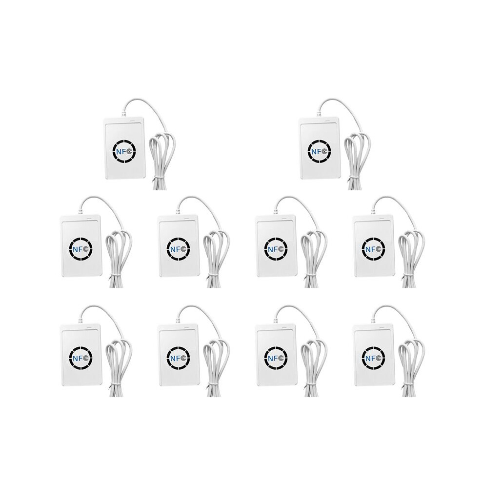 10X Acr122u Rfid Ic Card Reader Duplicator Contactless Writer Copier Writable Clone 13.56Mhz Id Ic Card Copier White 6032645653451