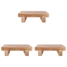 3X Wooden Step Stool for Adults, Bed Stool for High Beds, Kitchen, Bathroom, Closet, Great Wood Step Stool for Adults