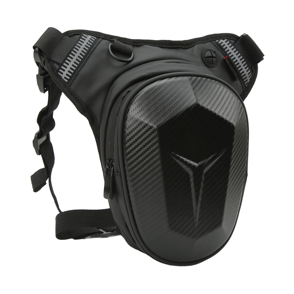 Water-Resistant Drop Leg Bag For Motorcycles, 1680D Oxford, Reflective Strip 7901371063126