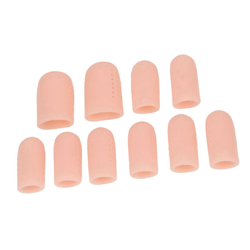 Breathable Silicone Finger Toe Protector Caps 10pcs Cut to Size Flexible