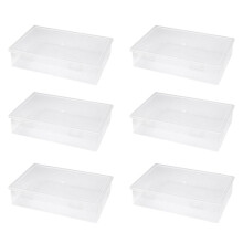 6X Akten-Organizer Aus Kunststoff, Transparent, Quadratisch, Aufbewahrungsbox,, Aufbewahrungsbox, Aktenaufbewahrungsbox, M
