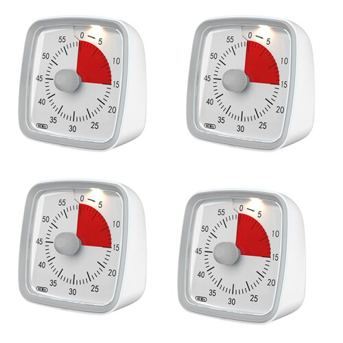 4X 60-Minute Timer, Classroom Classroom Timer, Countdown Timer for Kids and Adults,  Management Tool Gray