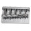 2X 5 String Verdikte Bas Zadel Brug Pull String Plaat voor 5 String Elektrische Bas Gitaar Accessoires Zilver 3