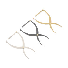 3 Stück Edelstahl-Augenbrauen-Schablonenlineal-Set für Microblading, Silber Schwarz Gold