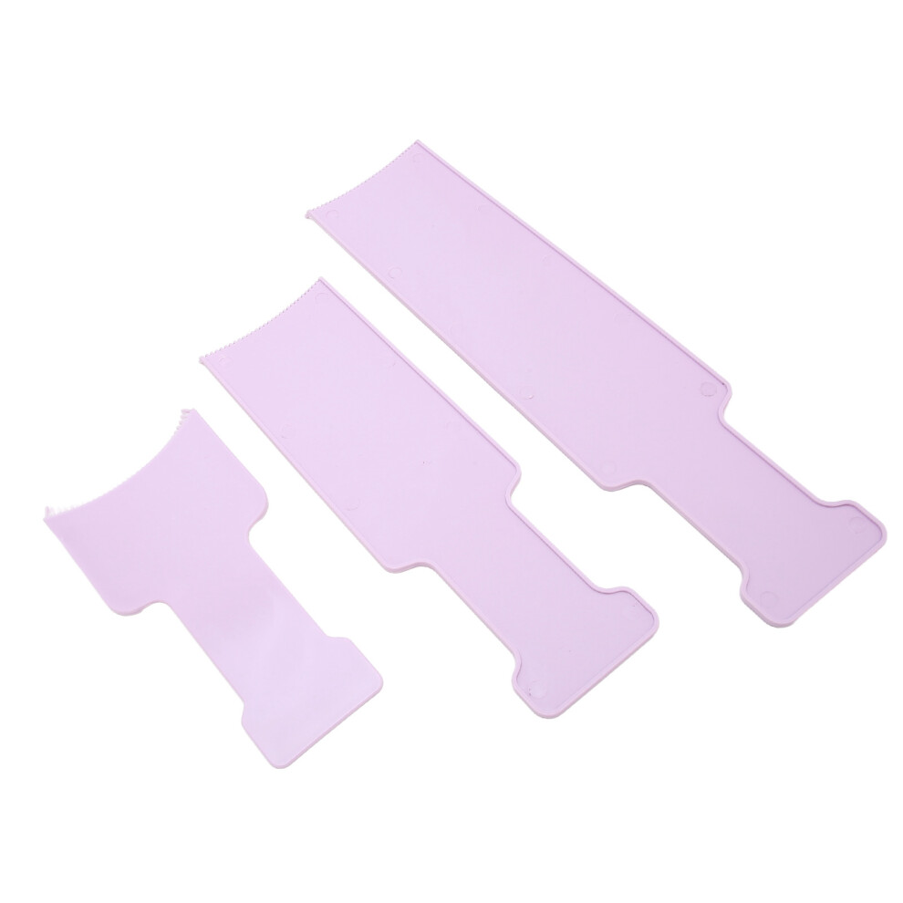 Purple Highlighting Board Set 3Pcs Salon Hair Dye Tools With Arc Comb