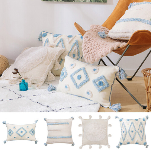 Housse de coussin décorative de style marocain-Cinq bleu 45*45cm 2