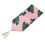 Drapeau de chemin de table de luxe en satin-Forêt tropicale rose 1