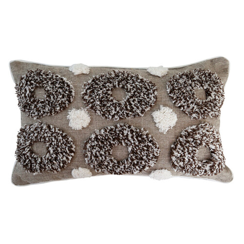 Housse de coussin tissée touffetée style bohème, coussin-2