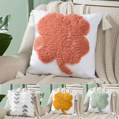 Housse de coussin décorative touffetée style Boho, coussin-8067 2