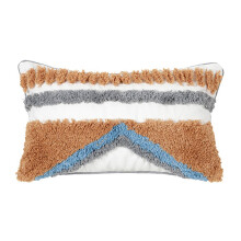 Housse de coussin tissée et touffetée, style Boho, coussin de-2