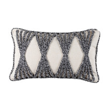 Coussin lombaire pour étui marocain tissé touffeté gris-30*50cm
