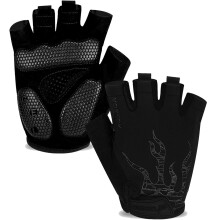 Fahrradhandschuhe, stoßdämpfende Gelpolsterung, Fahrradhandschuhe für Damen und Herren mit rutschfestem Silikongel, flexible Passform,