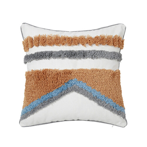 Housse de coussin tissée touffetée style bohème, style-1
