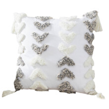 Housse de coussin décorative touffetée style Boho, coussin-8065