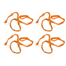 4 pièces de cordons en nylon pour kayak, corde de sécurité anti-perte pour pagaie, surf, rafting - Orange