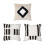 Coussin Boho pour étui, Beige, noir, tissé, touffeté,-2 2