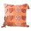 Housse de coussin carrée à pompons décoratifs style-Orange 1
