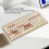 84 Keys Wireless Bluetooth Keyboard, 2000mAh, Milk Tea Color 4