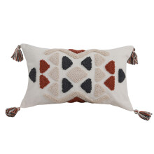 Oreiller touffeté géométrique Boho, pour étui, pompon-5
